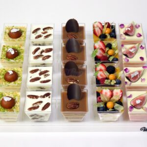 Assorted Dessert Glasses Acrylic Tray