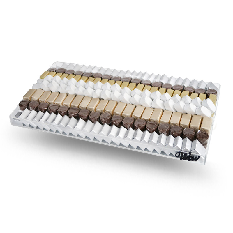 Assorted Wrapped Chocolates Acrylic Tray